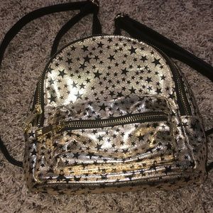 Mini gold backpack